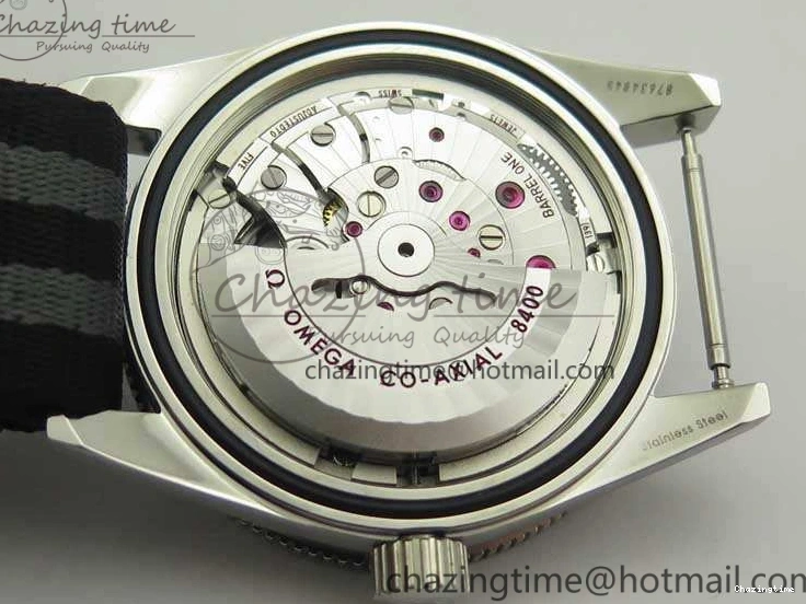 0228 Seamaster 300 Master Spectre SS MKS Best Edition Black Dial On Nylon Strap A SunProtective 8083